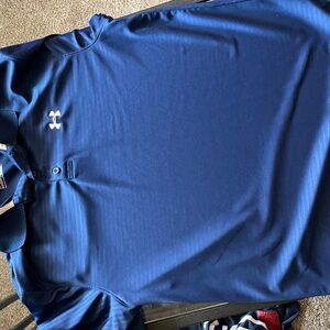 Under Armour Polo: Blue: Size Medium